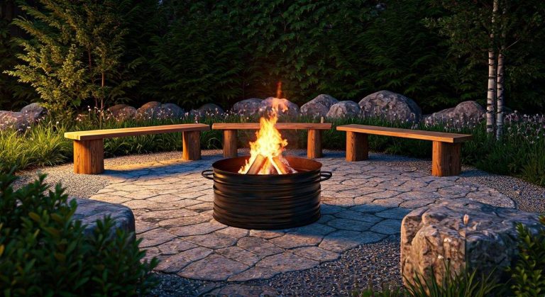 Aménager un espace "feu de camp" sécurisé avec un brasero