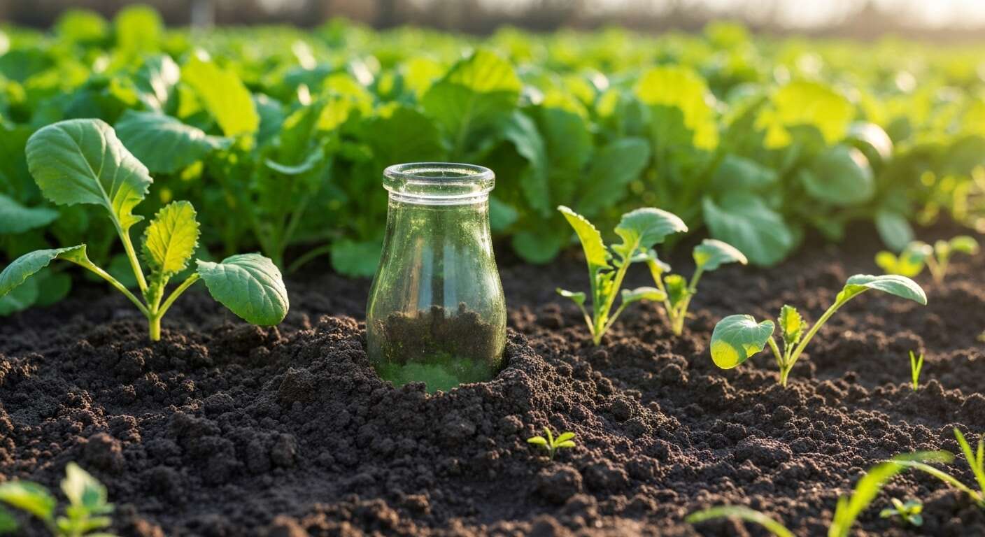 L'astuce de la bouteille en verre plantée au potager que mon grand-père utilisait pour protéger ses légumes du froid