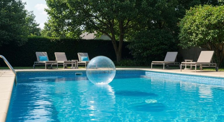 Cette simple boule flottante empêche la formation de glace et prolonge la durée de vie du bassin