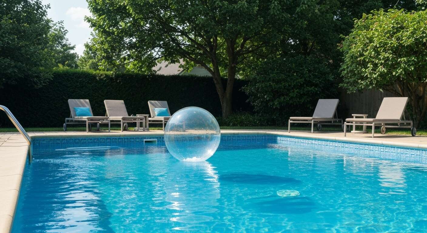 Cette simple boule flottante empêche la formation de glace et prolonge la durée de vie du bassin