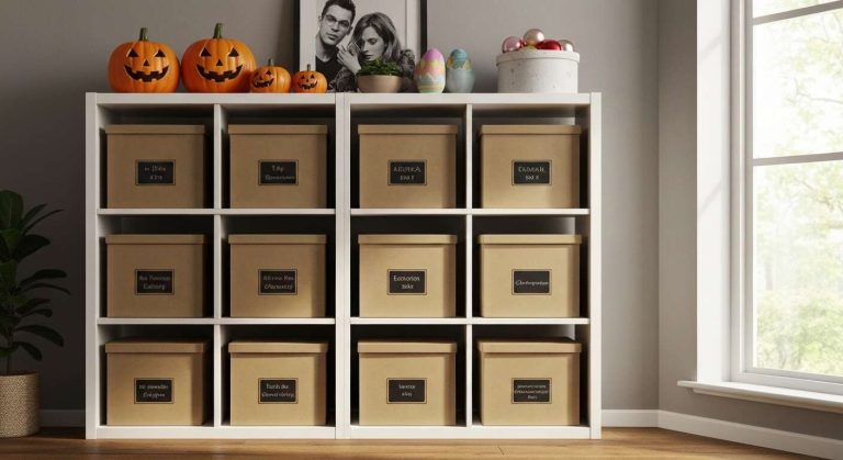 L'astuce pour ranger vos décorations saisonnières (Halloween, Pâques) par événement