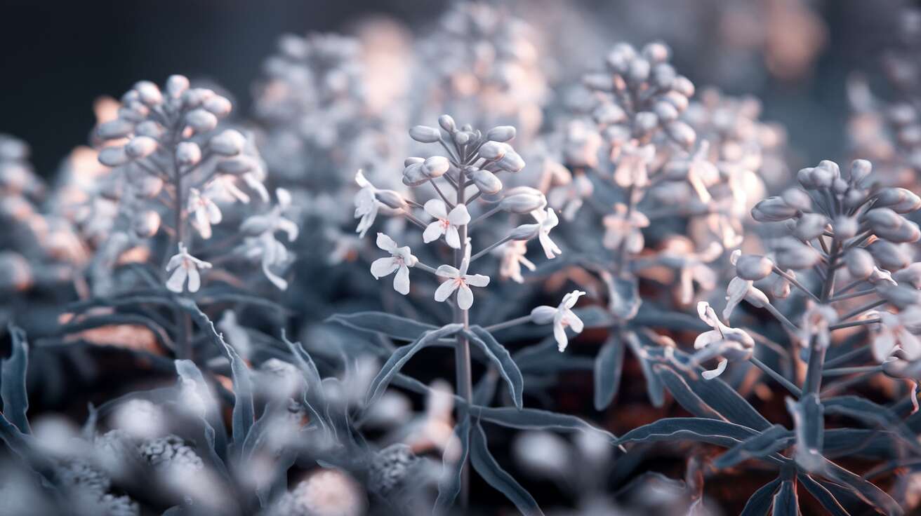 Cette plante tapissante forme un tapis coloré tout l’hiver même sous la neige
