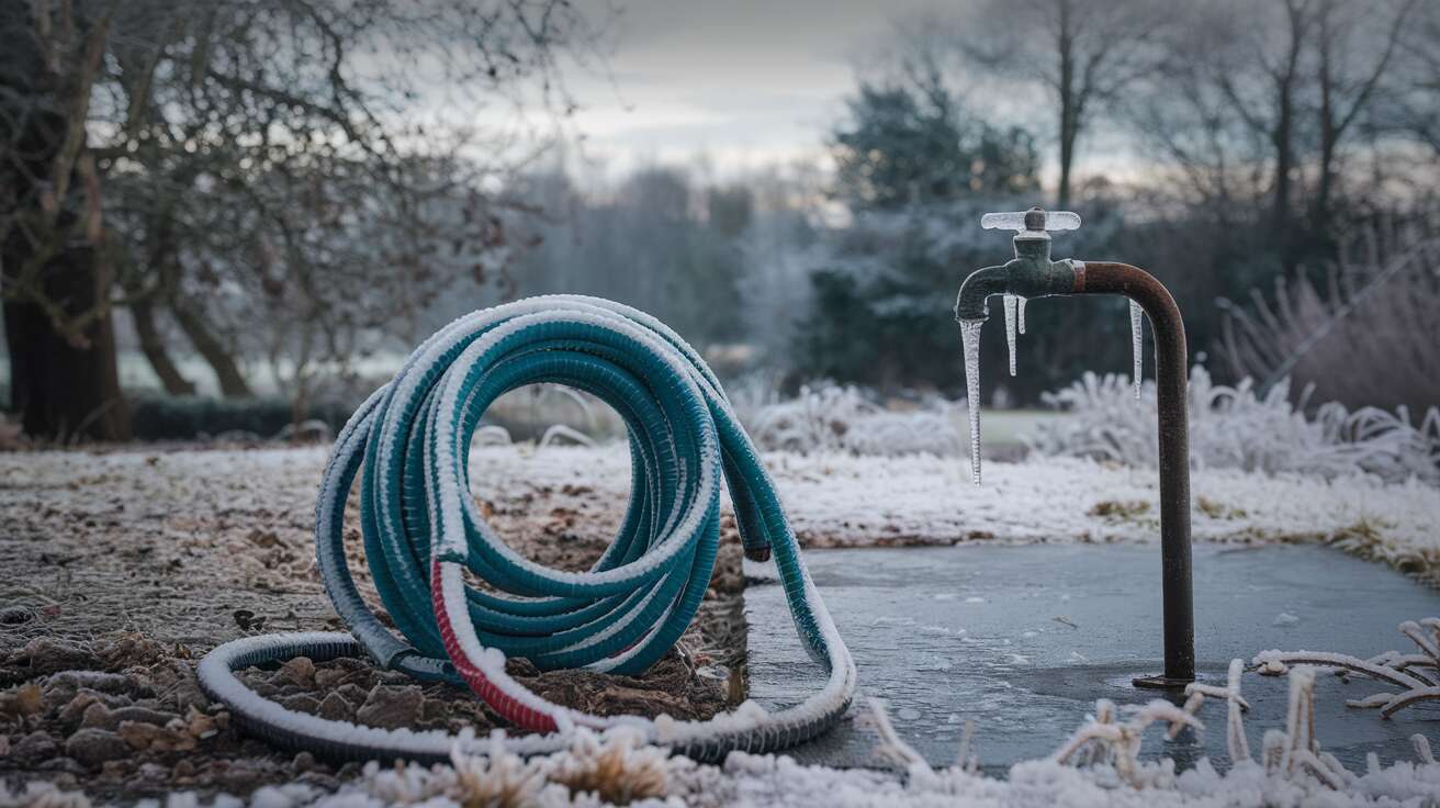 L&rsquo;astuce simple pour que votre tuyau d&rsquo;arrosage ne se perce pas avec le gel pendant les mois d&rsquo;hiver