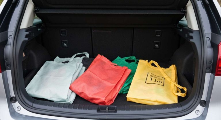 Fini le désordre des sacs de courses réutilisables : la méthode pour les plier et les ranger dans la voiture