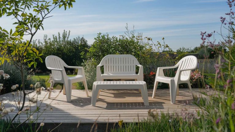 Ce que les professionnels utilisent pour nettoyer les salons de jardin en plastique blanc qui ont jauni
