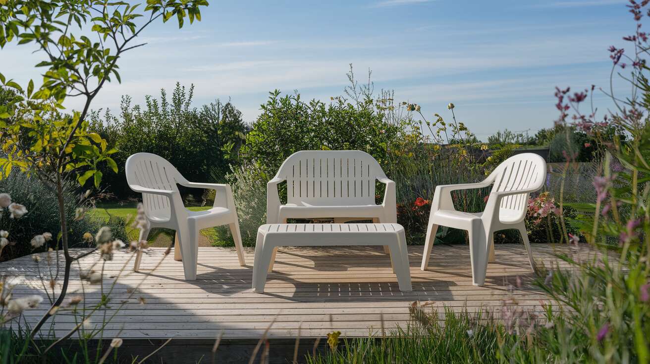 Ce que les professionnels utilisent pour nettoyer les salons de jardin en plastique blanc qui ont jauni